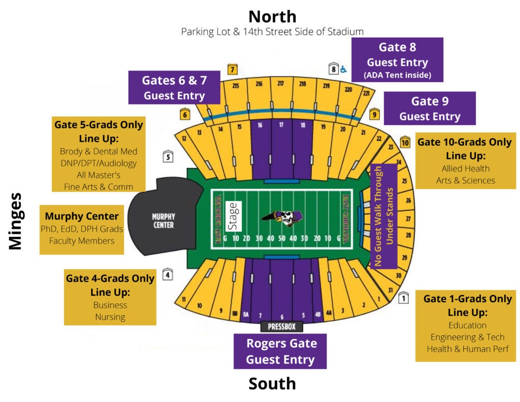 Spring Commencement 2025 Line-Up Map